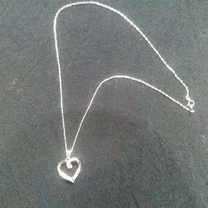 Silver heart necklace